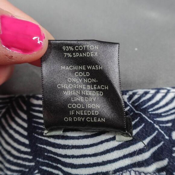 Ann Taylor Women Capri Pants 00P Blue Coastal Preppy Statement Academia Nautical - Picture 5 of 9